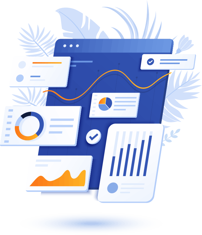 Analytics dashboard on tablet